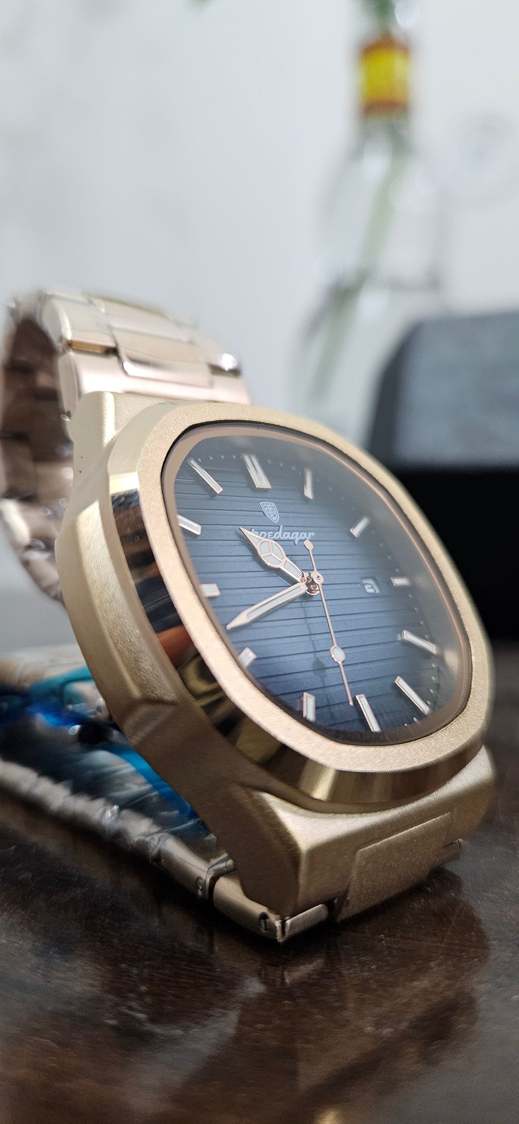 Nautilus Black-Blue Rose Gold Watch