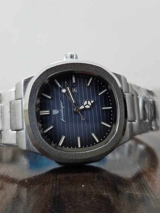 Nautilus Black-Blue Silver Watch