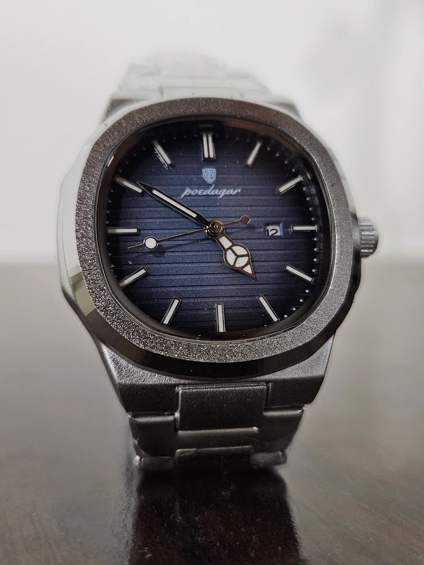 Nautilus Black-Blue Silver Watch