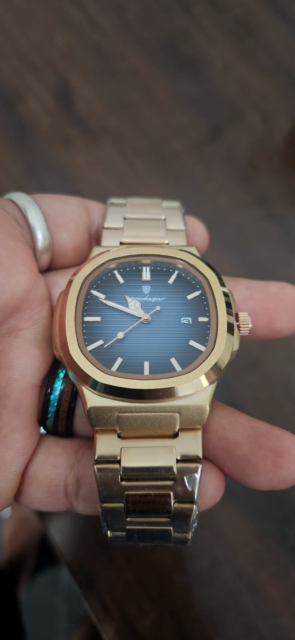 Nautilus Black-Blue Rose Gold Watch