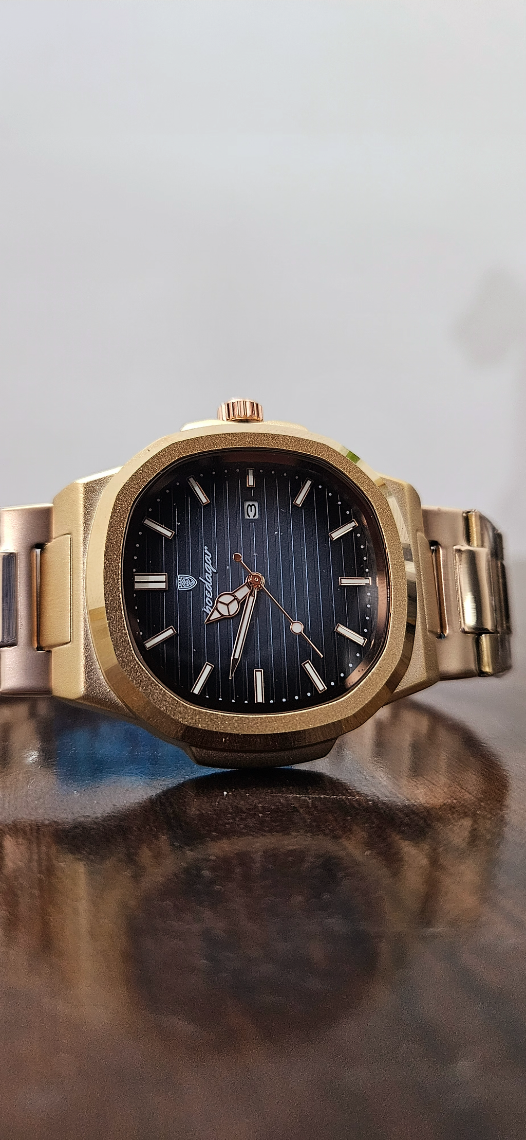 Nautilus Black-Blue Rose Gold Watch